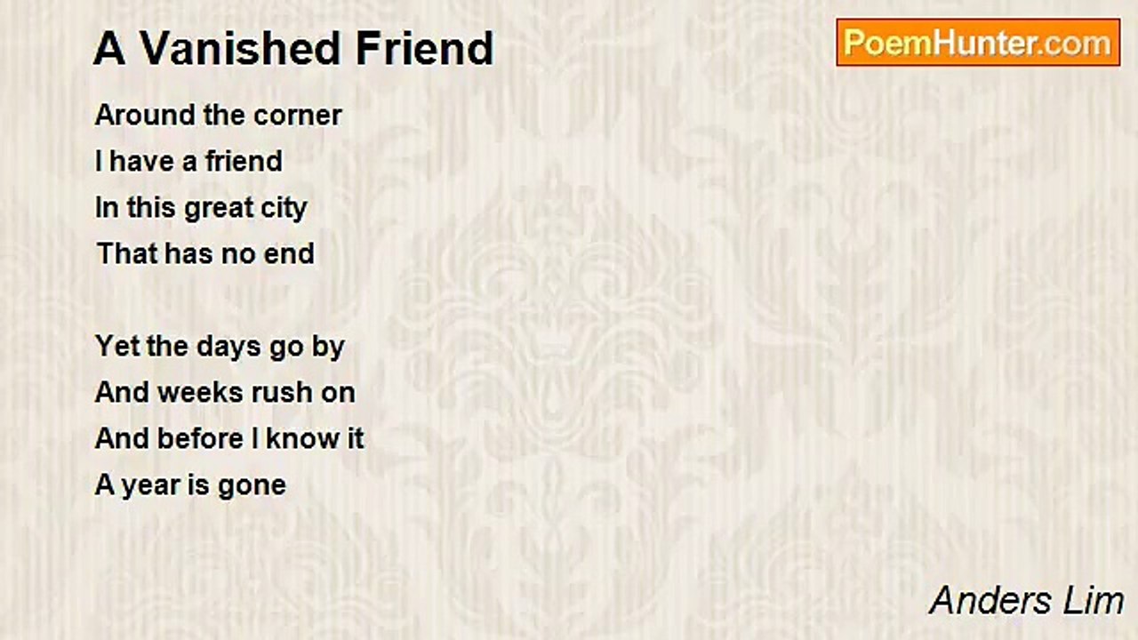 Anders Lim - A Vanished Friend