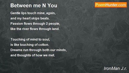 IronMan J.r. - Between me N You