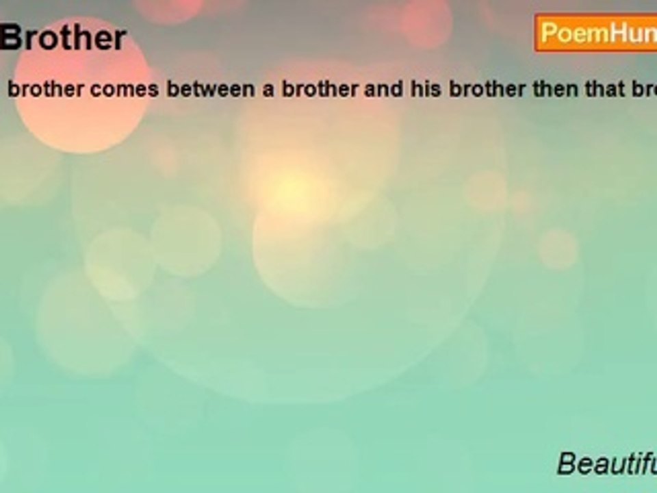Beautiful Lover - A Brother