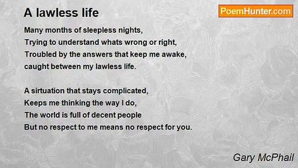 Gary McPhail - A lawless life