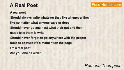 Ramona Thompson - A Real Poet