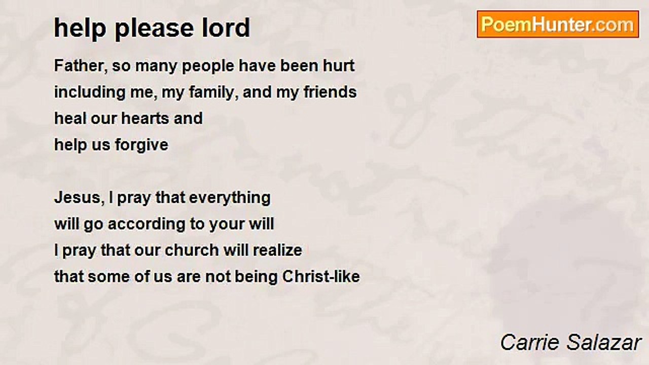 Carrie Salazar - help please lord