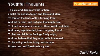 David Taylor - Youthful Thoughts