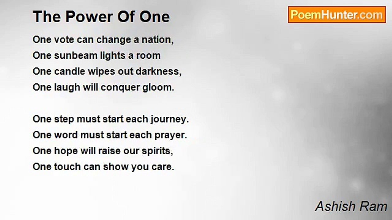 Ashish Ram - The Power Of One