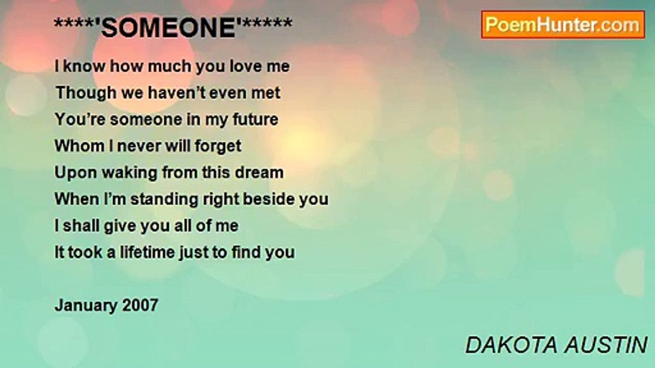DAKOTA AUSTIN - ****'SOMEONE'*****