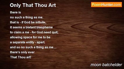 moon batchelder - Only That Thou Art