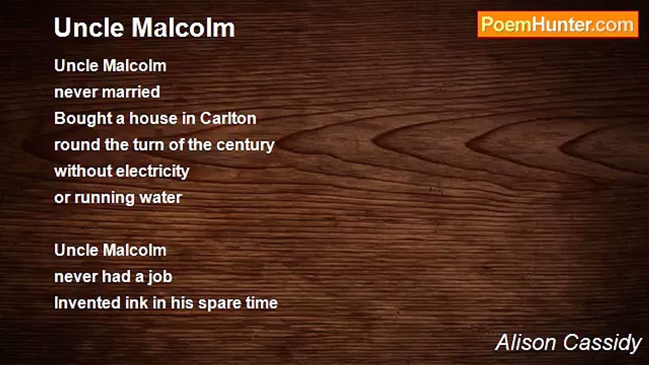 Alison Cassidy - Uncle Malcolm