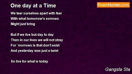 Gangsta Sta - One day at a Time