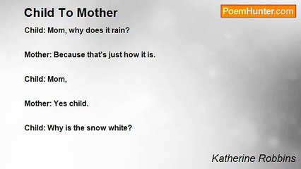 Katherine Robbins - Child To Mother