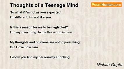 Nishita Gupta - Thoughts of a Teenage Mind