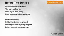 Alison Smith - Before The Sunrise
