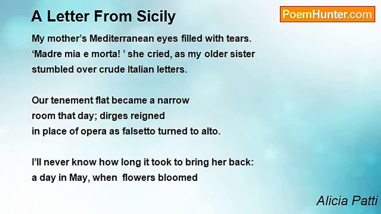 Alicia Patti - A Letter From Sicily