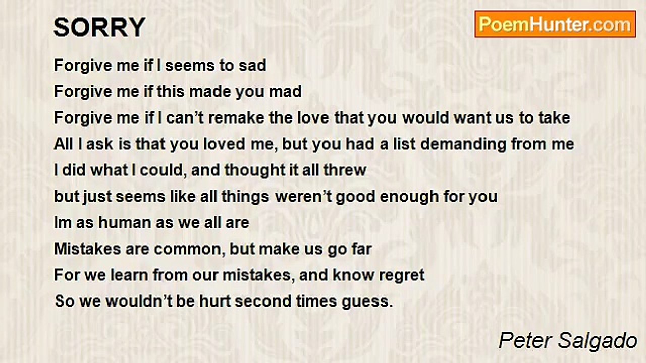 Peter Salgado - SORRY