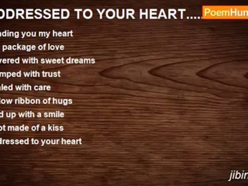jibin joseph - ADDRESSED TO YOUR HEART.....