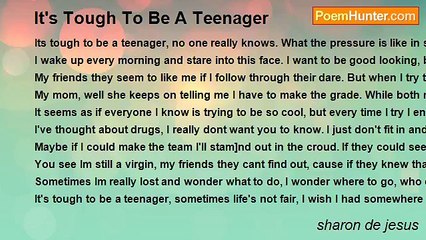 sharon de jesus - It's Tough To Be A Teenager
