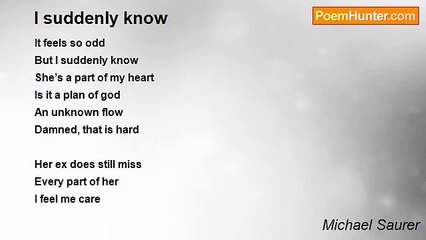 Michael Saurer - I suddenly know