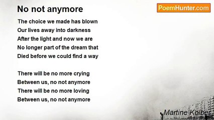 Martine Kolber - No not anymore