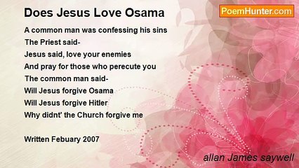 allan James saywell - Does Jesus Love Osama