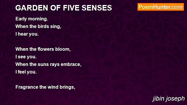 jibin joseph - GARDEN OF FIVE SENSES