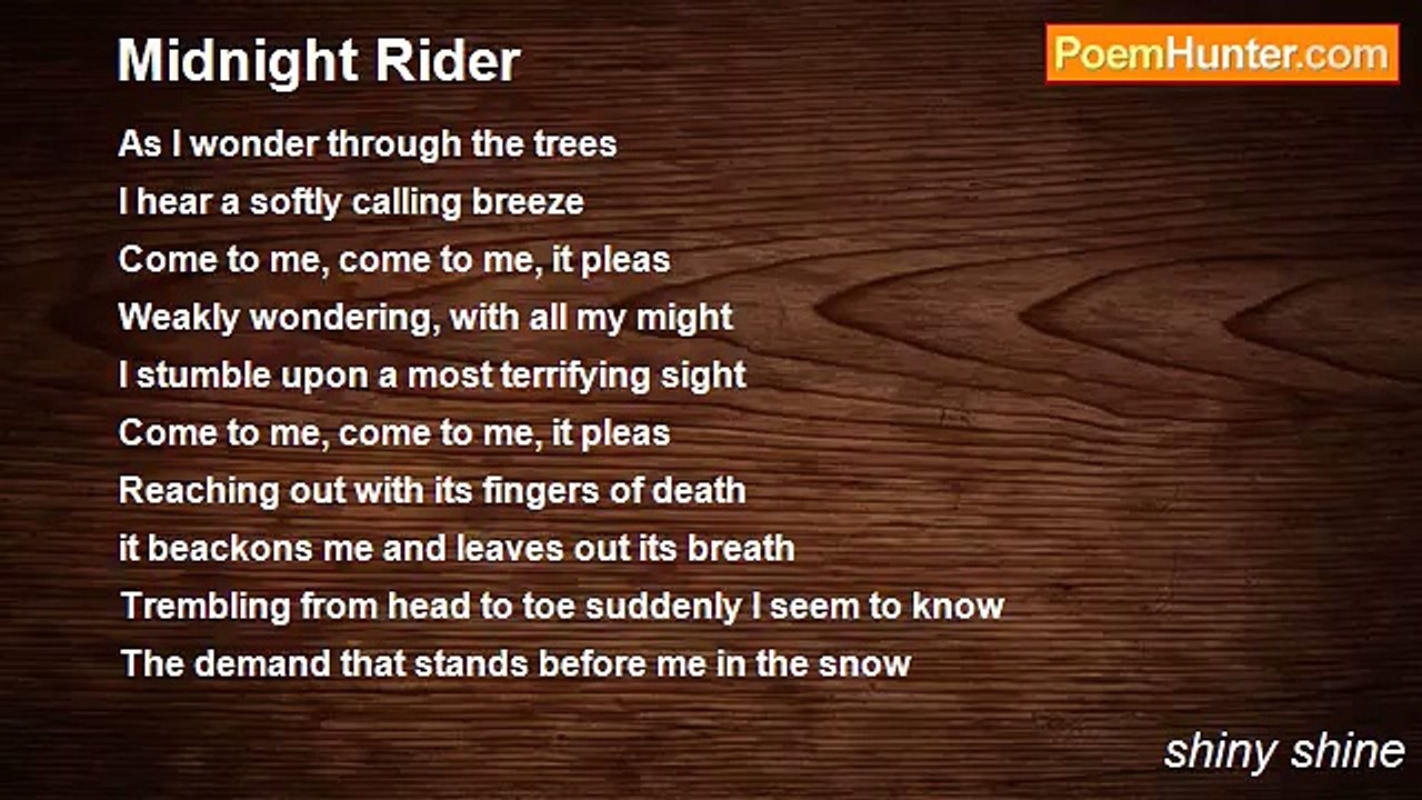 shiny shine - Midnight Rider