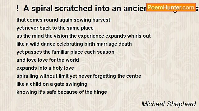 Michael Shepherd - ! A spiral scratched into an ancient Irish gravestone