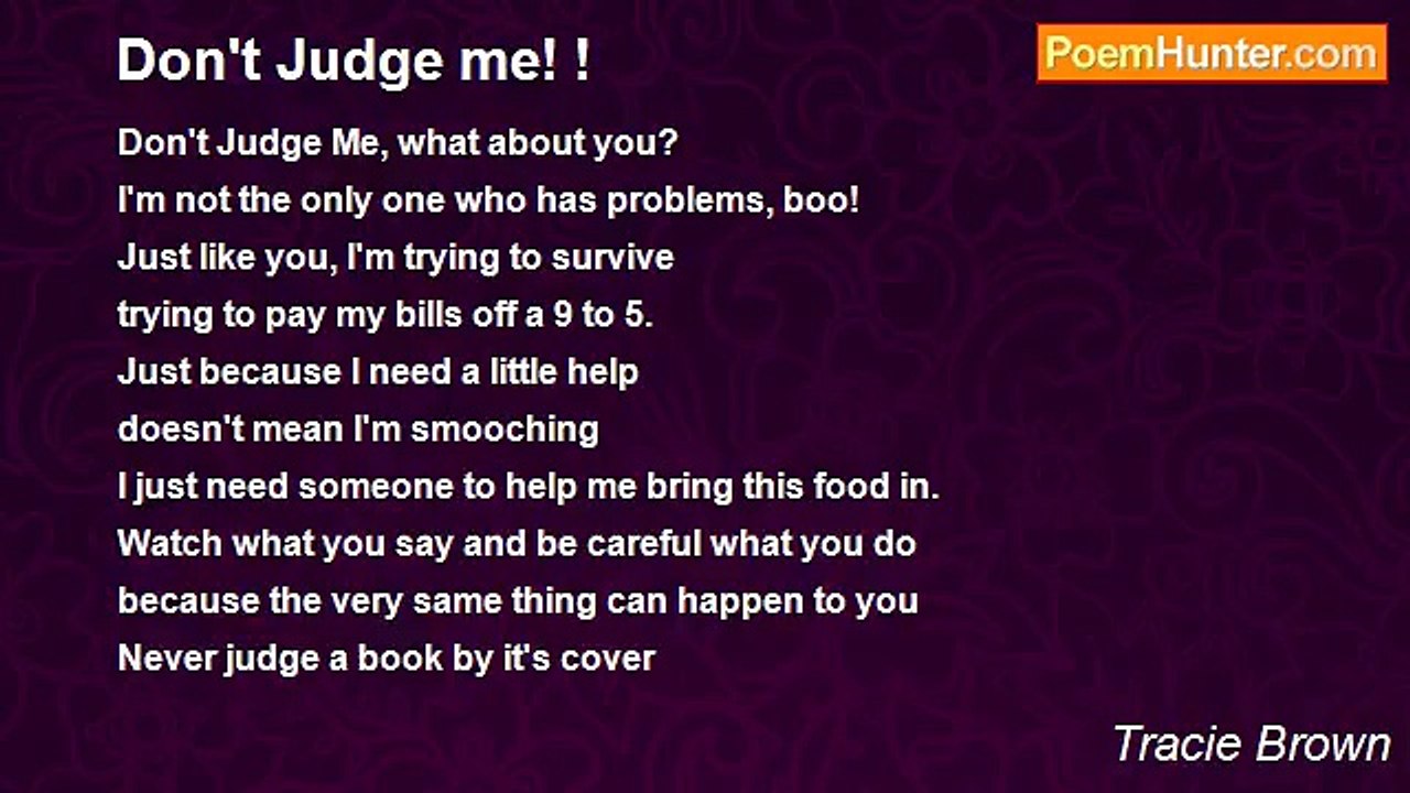Tracie Brown - Don't Judge me! !