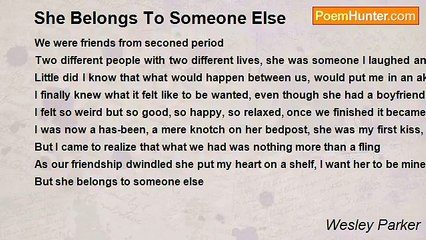 Wesley Parker - She Belongs To Someone Else