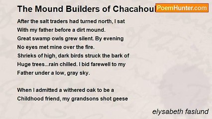 elysabeth faslund - The Mound Builders of Chacahoula*