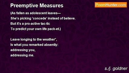 s./j. goldner - Preemptive Measures