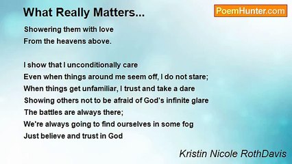 Kristin Nicole RothDavis - What Really Matters...