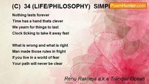 Renu Rakheja a.k.a Tranquil Ocean - (C)  34 (LIFE/PHILOSOPHY)  SIMPLE FACTS