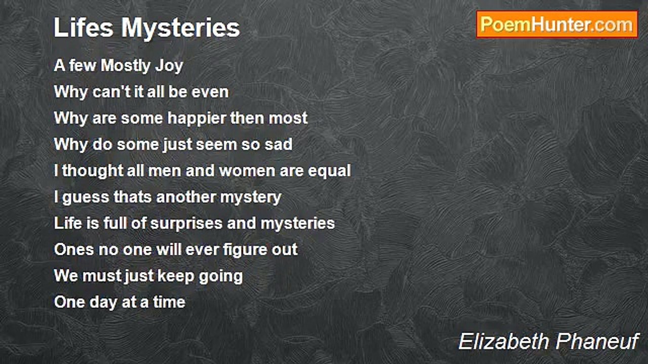 Elizabeth Phaneuf - Lifes Mysteries