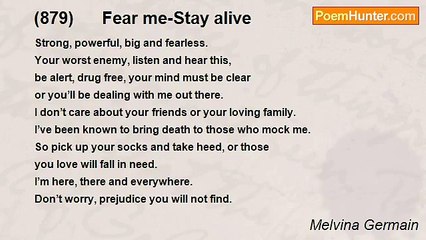 Melvina Germain - (879)      Fear me-Stay alive
