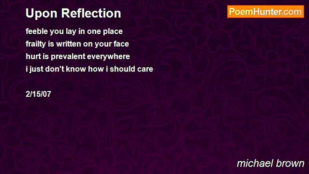 michael brown - Upon Reflection