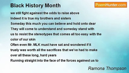 Ramona Thompson - Black History Month