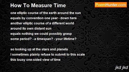 jkd jkd - How To Measure Time