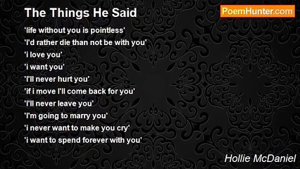 Hollie McDaniel - The Things He Said