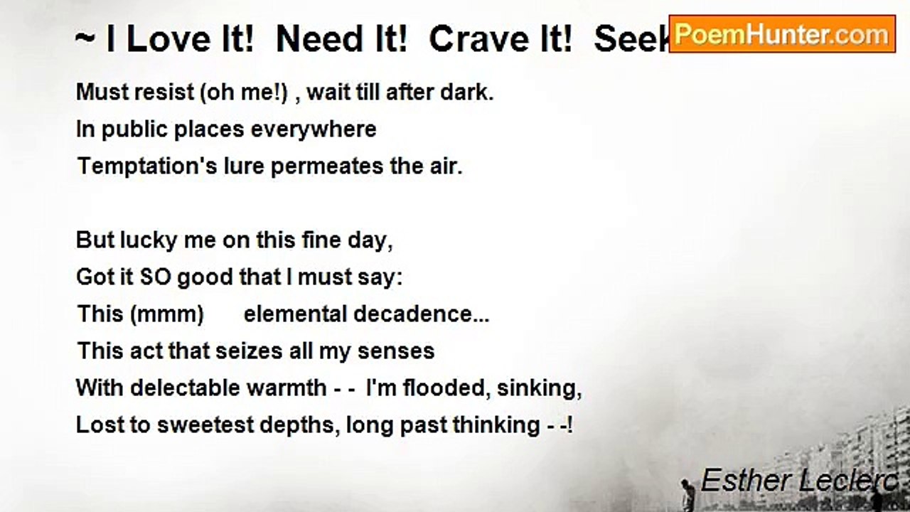 Esther Leclerc - ~ I Love It!  Need It!  Crave It!  Seek It! ~
