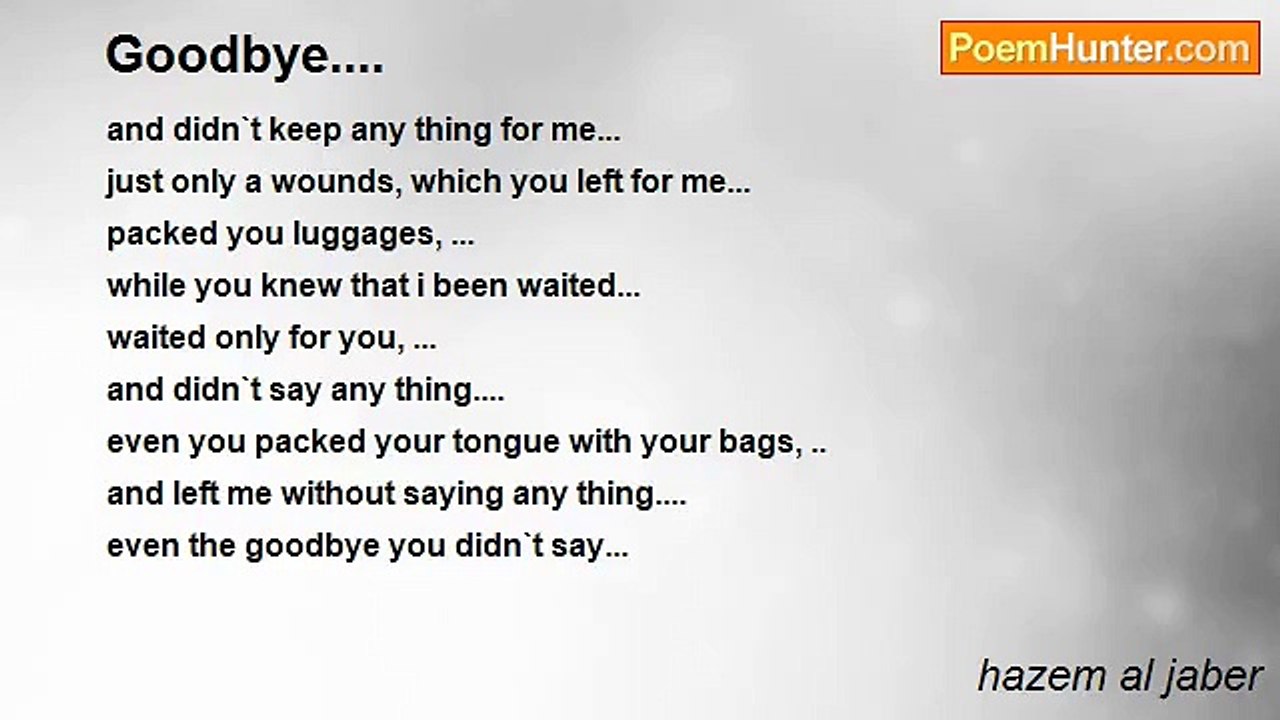hazem al jaber - Goodbye....