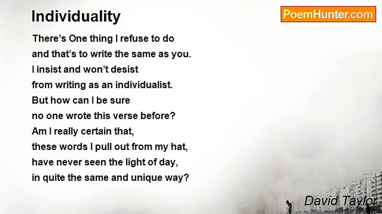 David Taylor - Individuality
