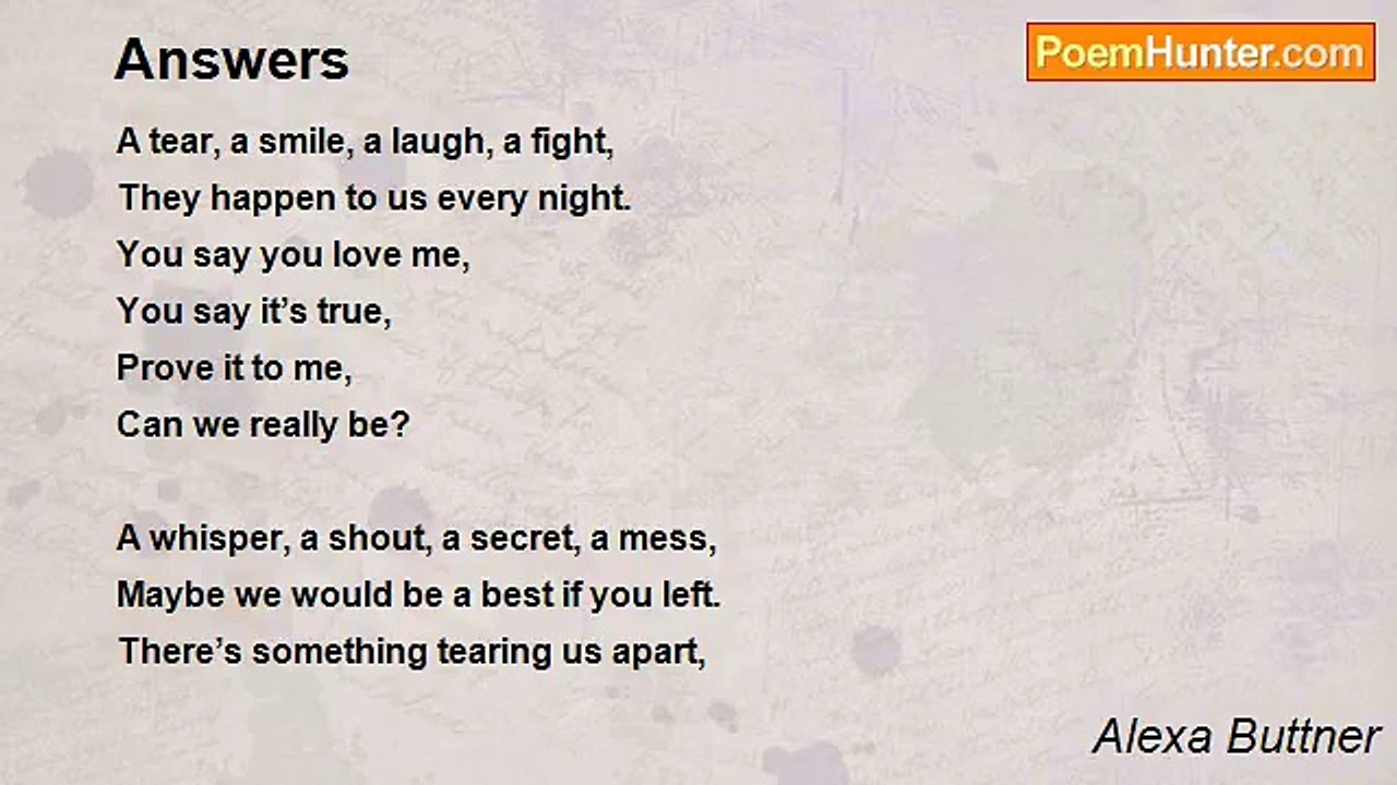 Alexa Buttner - Answers