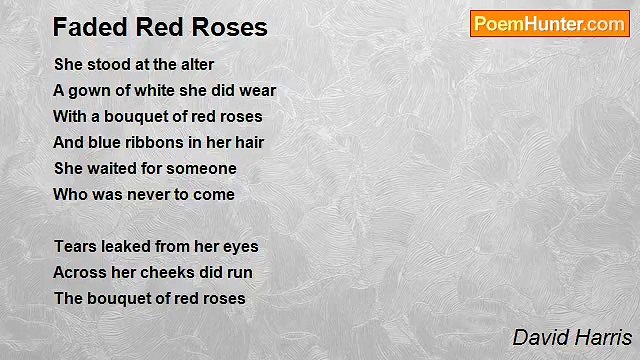 David Harris - Faded Red Roses