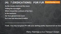 Renu Rakheja a.k.a Tranquil Ocean - (H)   7 (DEDICATIONS)   FOR FJR