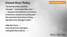 Barry Van Allen - Closed Door Policy