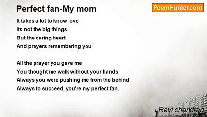 Ravi chandran - Perfect fan-My mom
