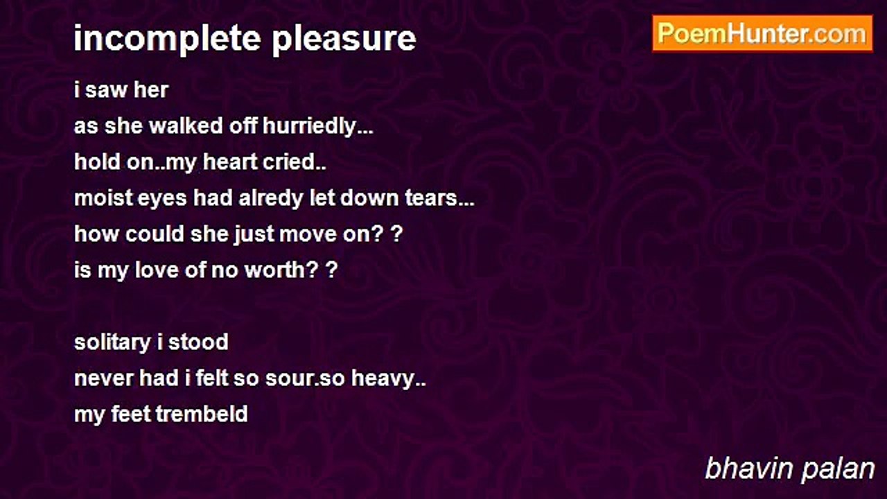 bhavin palan - incomplete pleasure