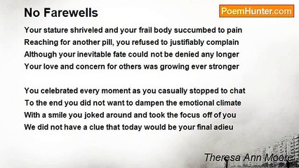 Theresa Ann Moore - No Farewells
