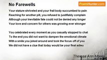 Theresa Ann Moore - No Farewells