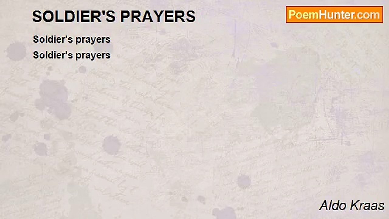 Aldo Kraas - SOLDIER'S PRAYERS