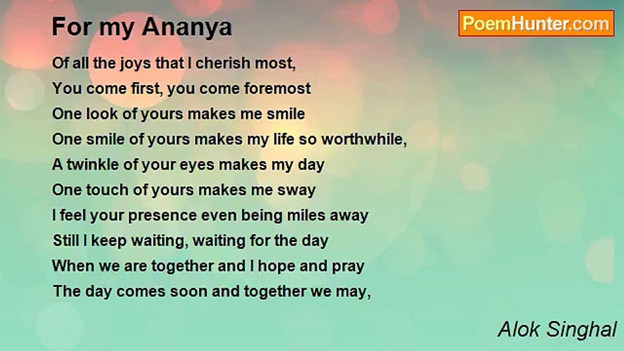 Alok Singhal - For my Ananya